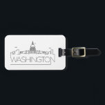 Washington Stylised City Skyline Luggage Tag<br><div class="desc">A unique luggage tag representing the beautiful city of Washington,  DC.  This tag features a stylised illustration of the city's unique skyline with its name underneath.</div>