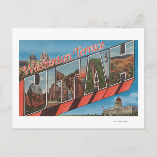 Washington Terrace, Utah - Large Letter Scenes Postcard (Front)