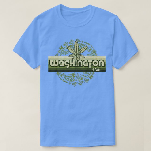 Washington THC Green T-Shirt (Design Front)