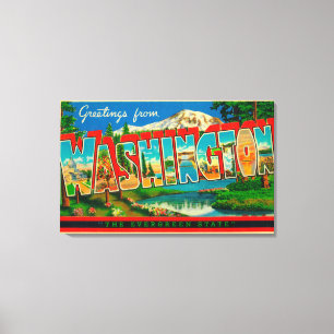 Washington - The Evergreen State Canvas Print