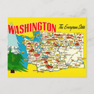 Washington - The Evergreen State  Postcard