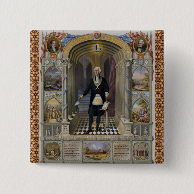 Washington The Mason II 15 Cm Square Badge (Front)