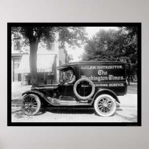 Washington Times Newspaper Truck 1920 Poster