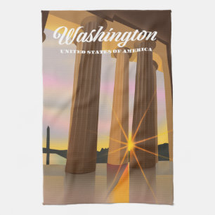 Washington United States of America Tea Towel