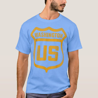 Washington - US highway distressed weathered look  T-Shirt