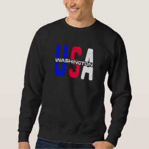 Washington Usa Vintage Patriotic And Proud Us Citi Sweatshirt