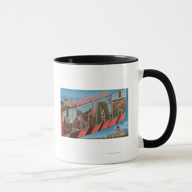 Washington, Utah - Large Letter Scenes Mug (Right)