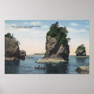 Washington - View of Cape Flattery & Tatoosh Poster