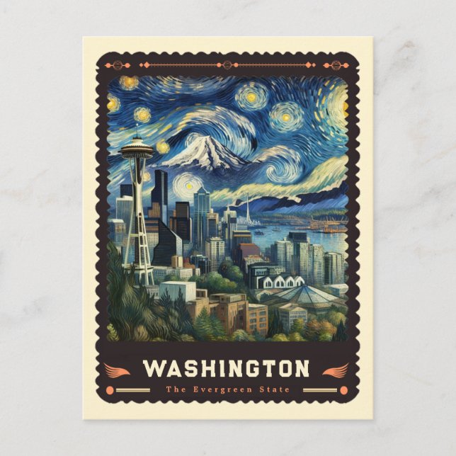 Washington | Vincent Van Gogh Inspired Postcard (Front)