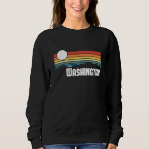 Washington Vintage Sunset 80s Retro Summer State U Sweatshirt