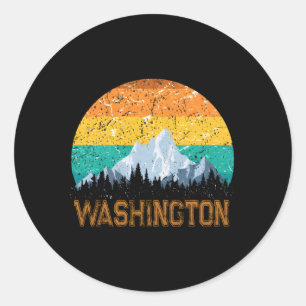 Washington Wa Love State Classic Round Sticker