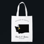 Washington Wedding Welcome Bag Tote, Gold Heart<br><div class="desc">Fill this welcome bag with favourite goodies for your guests to enjoy when they arrive in Washington!</div>