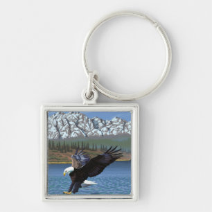 WashingtonDiving Eagle Key Ring