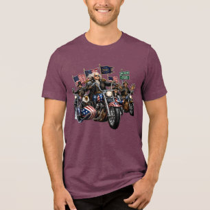 Washington's Founding Fathers Biker Gang 250th Rid Tri-Blend Shirt