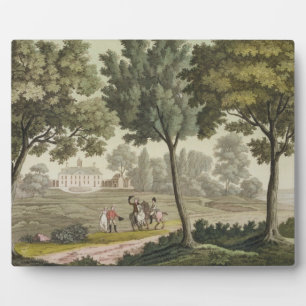 Washington's house at Mount Vernon, from 'Le Costu Plaque