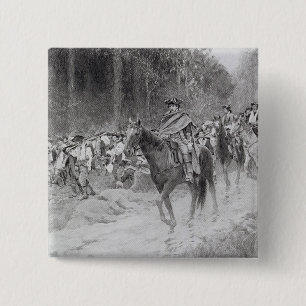 Washington's Retreat from Great Meadows 15 Cm Square Badge