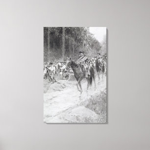Washington's Retreat from Great Meadows Canvas Print