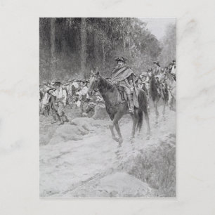 Washington's Retreat from Great Meadows Postcard