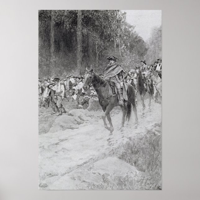 Washington's Retreat from Great Meadows Poster (Front)