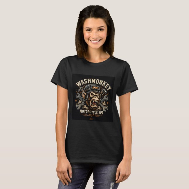 Washmonkey Motorcycle Spa T-Shirt (Front Full)