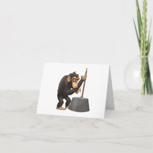 Washtub-Bass-Playin’ Chimp Note Card
