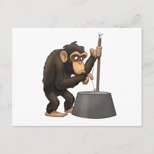 Washtub-Bass-Playin’ Chimp Postcard