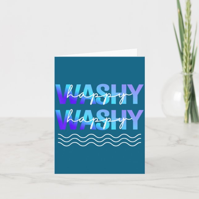 Washy Washy Funny Ship Washy Washy Cruise  Card (Front)