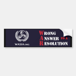 WASIA Bumper Sticker (Black)