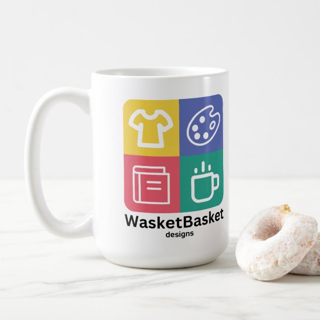 WasketBasket Designs Coffee Mug (With Donut)