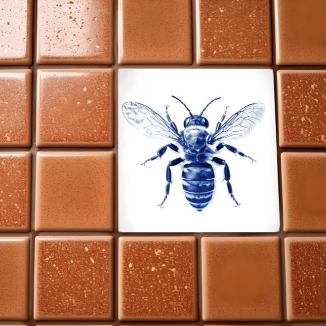Wasp Faux Cyanotype -  Tile (Creator Uploaded)