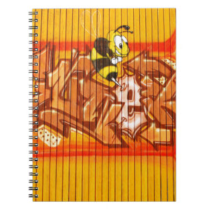 Wasp Graffiti Wall Spiral Notebook