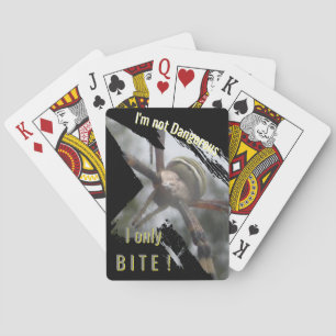 Wasp Spider Close Up Fun Cust. Text Poker Cards