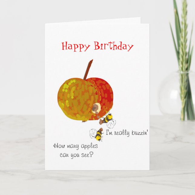 Wasps Drinking Cider, Custom Birthday Cards (Front)