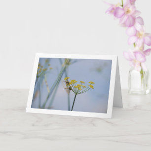 Wasps Pollinating Wild Fennel Portrait Card