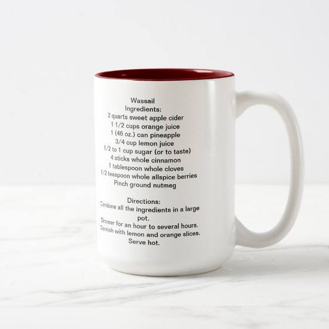 Wassail Recipe Mug (Right)