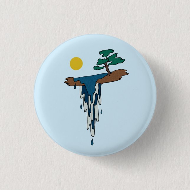 Wasserfall  3 cm round badge (Front)