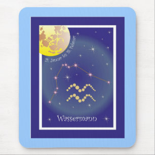 Wassermann 21. Januar bis 18. Februar Mauspad Mouse Pad