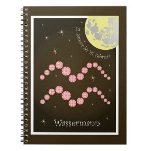 Wassermann 21. Januar bis 18. Februar Notizheft Spiral Notebook