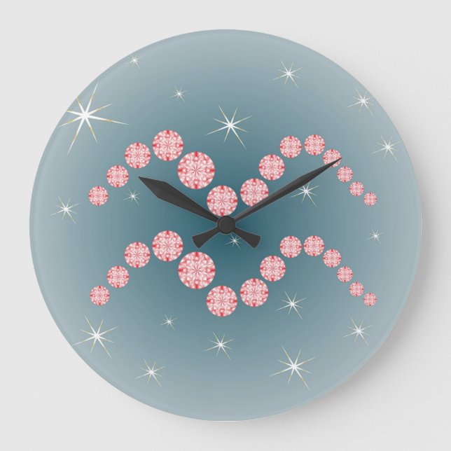 Wassermann 21. Januar bis 18. Februar Uhr Large Clock (Front)