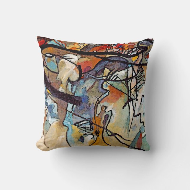 Wassily Kandinsky - Composition Five Abstract Art Cushion (Front)