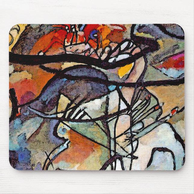 Wassily Kandinsky - Composition Five Abstract Art Mouse Pad (Front)