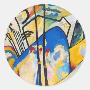 Wassily Kandinsky Composition Four - Abstract Art Classic Round Sticker