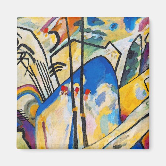 Wassily Kandinsky Composition Four - Abstract Art Magnet (Front)