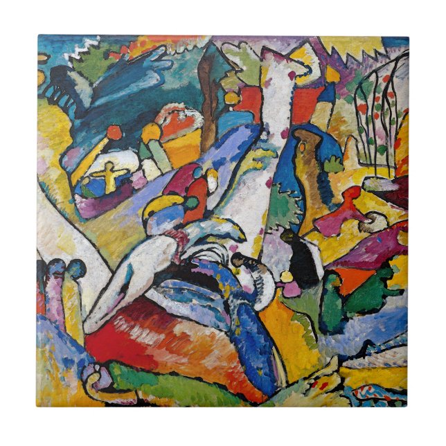 Wassily Kandinsky - Composition II Abstract Art Tile (Front)