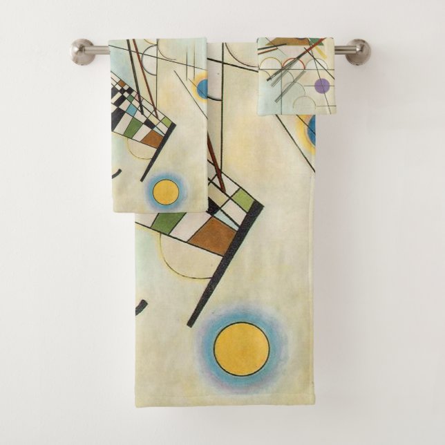 Wassily Kandinsky-Composition IV 1911-Abstract Bath Towel Set (Insitu)