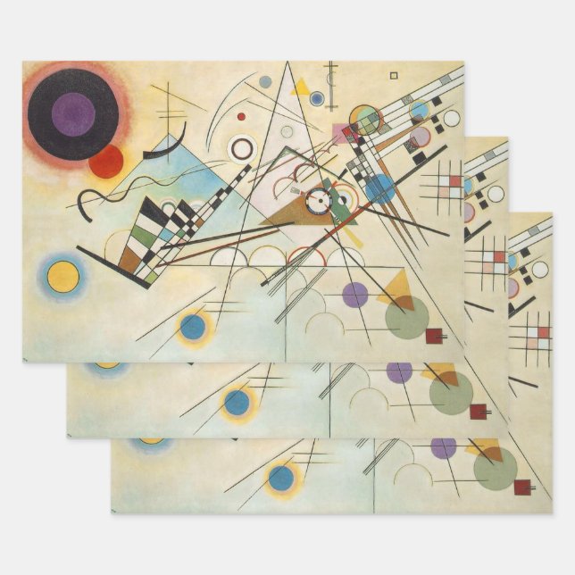 Wassily Kandinsky-Composition IV 1911-Abstract Wrapping Paper Sheet (Set)