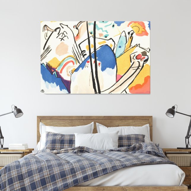 Wassily Kandinsky - Der Blaue Reiter Canvas Print (Insitu(Bedroom))