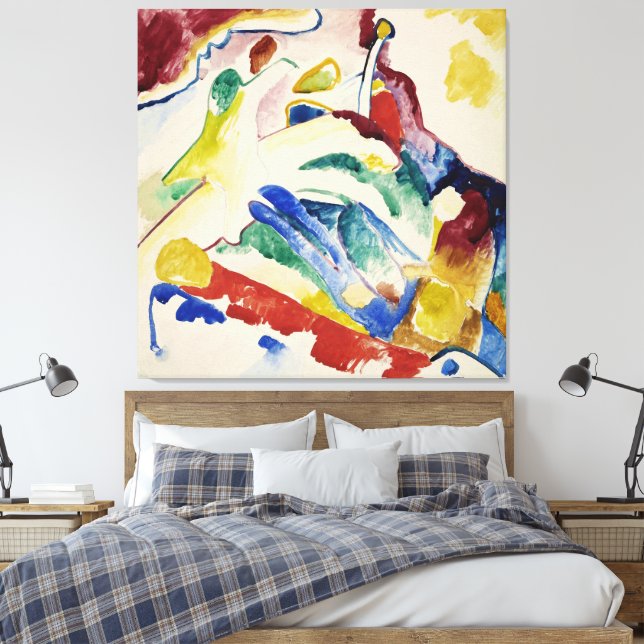 Wassily Kandinsky - Draft for ‘Composition II’ Canvas Print (Insitu(Bedroom))