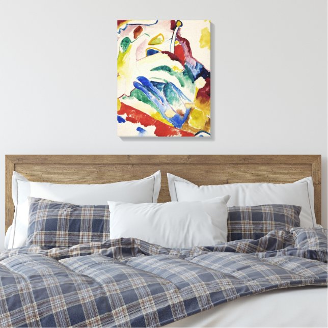 Wassily Kandinsky - Draft for ‘Composition II’ Canvas Print (Insitu(Bedroom))