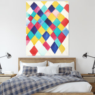 Wassily Kandinsky - Farbstudie mit Rauten Canvas Print